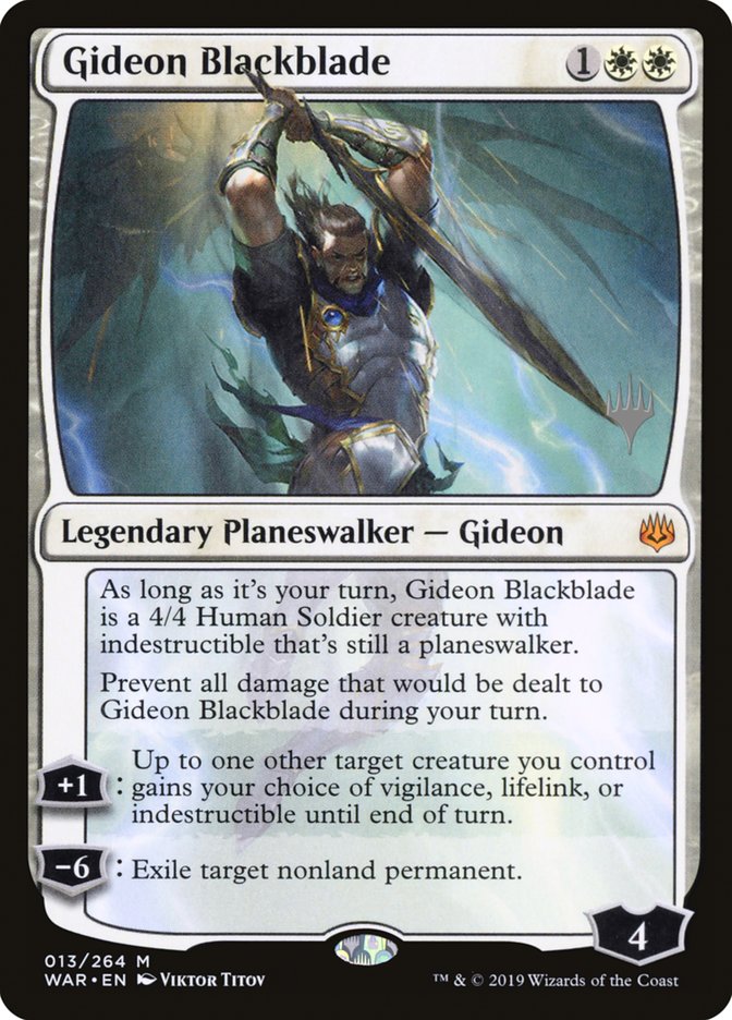 Gideon Blackblade (Promo Pack) [War of the Spark Promos] | Gamer Loot