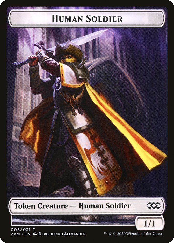 Human Soldier [Double Masters Tokens] | Gamer Loot