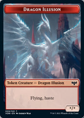 Zombie (008) // Dragon Illusion Double-sided Token [Innistrad: Crimson Vow Tokens] | Gamer Loot