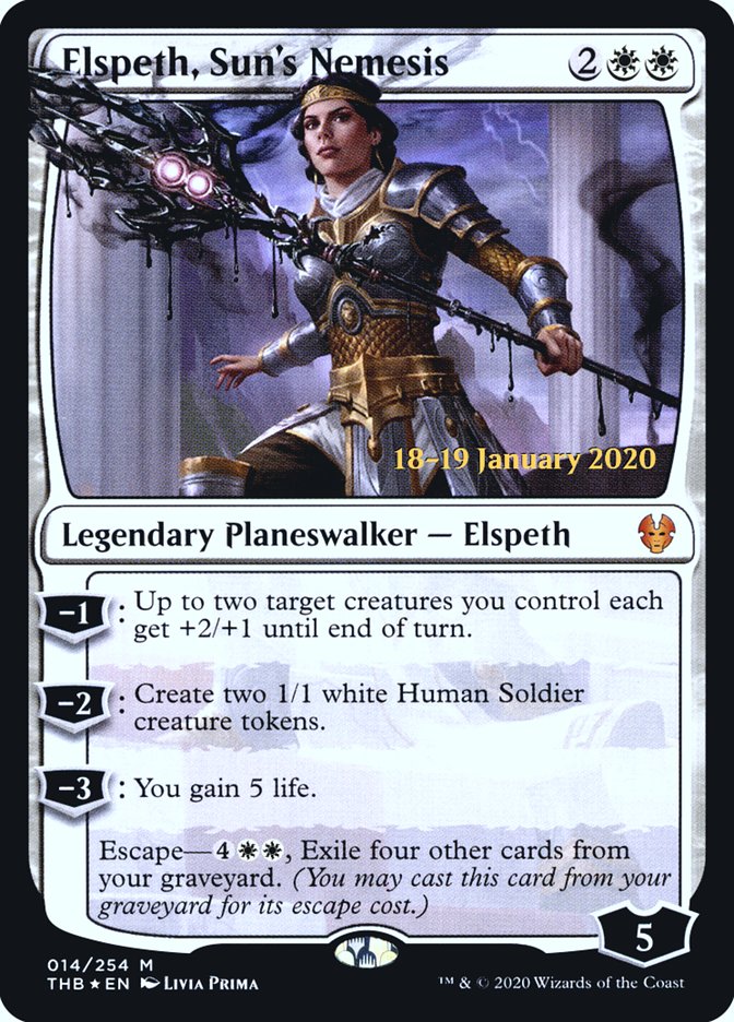 Elspeth, Sun's Nemesis [Theros Beyond Death Prerelease Promos] | Gamer Loot