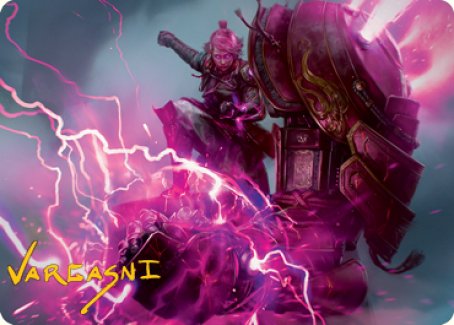 Voltage Surge Art Card (Gold-Stamped Signature) [Kamigawa: Neon Dynasty Art Series] | Gamer Loot