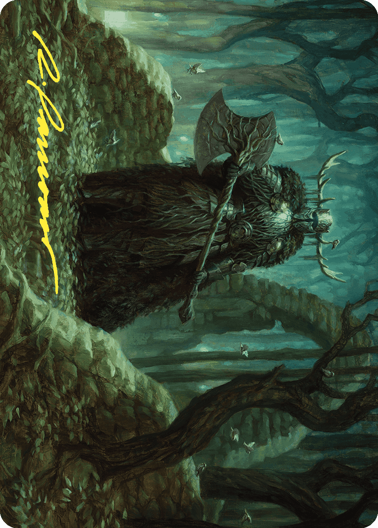 Mosswood Dreadknight Art Card (Gold-Stamped Signature) [Wilds of Eldraine Art Series] | Gamer Loot