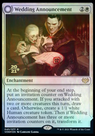 Wedding Announcement // Wedding Festivity [Innistrad: Crimson Vow Prerelease Promos] | Gamer Loot