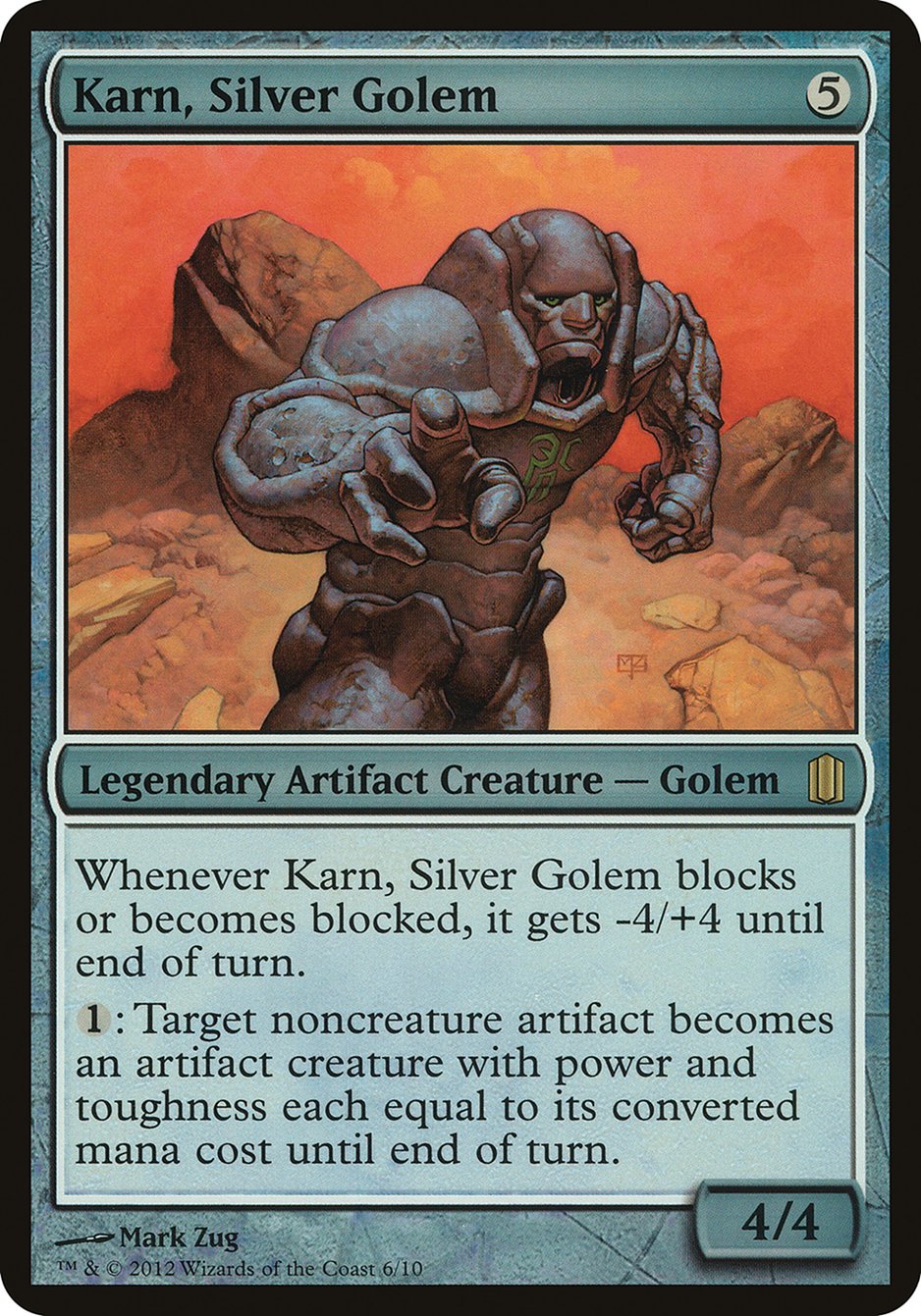 Karn, Silver Golem (Oversized) [Commander's Arsenal Oversized] | Gamer Loot