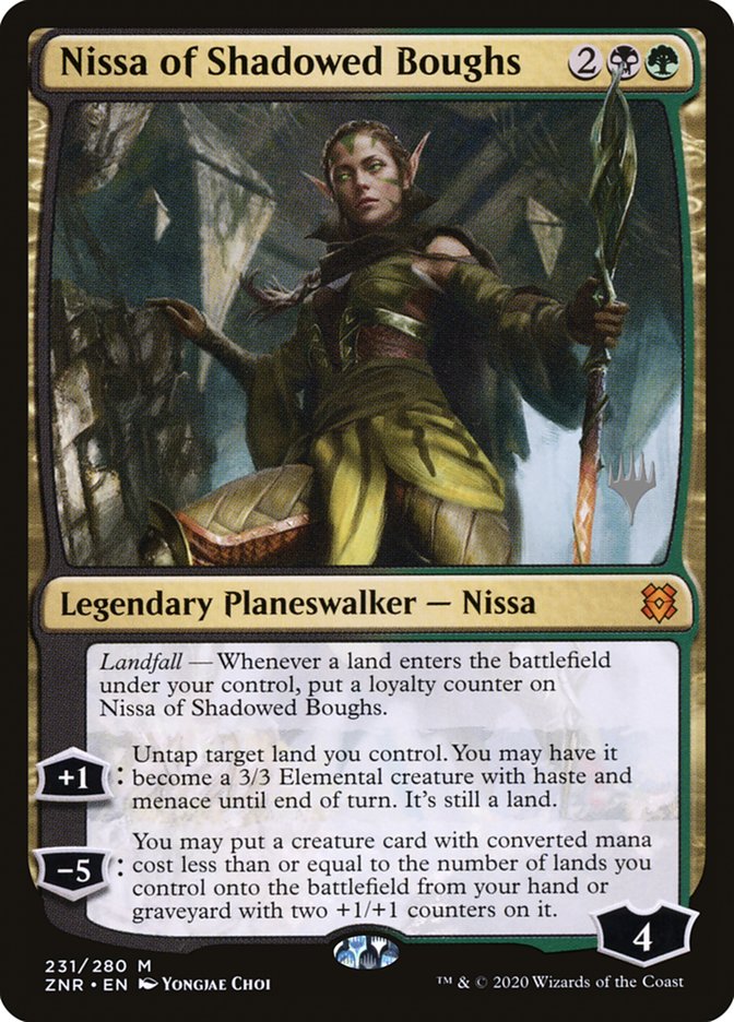 Nissa of Shadowed Boughs (Promo Pack) [Zendikar Rising Promos] | Gamer Loot