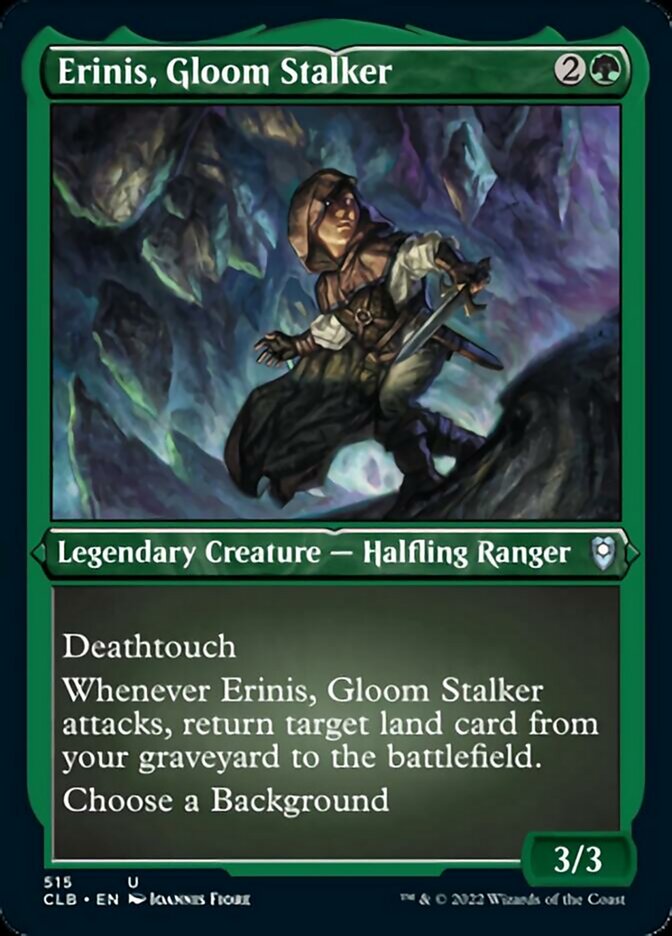 Erinis, Gloom Stalker (Foil Etched) [Commander Legends: Battle for Baldur's Gate] | Gamer Loot