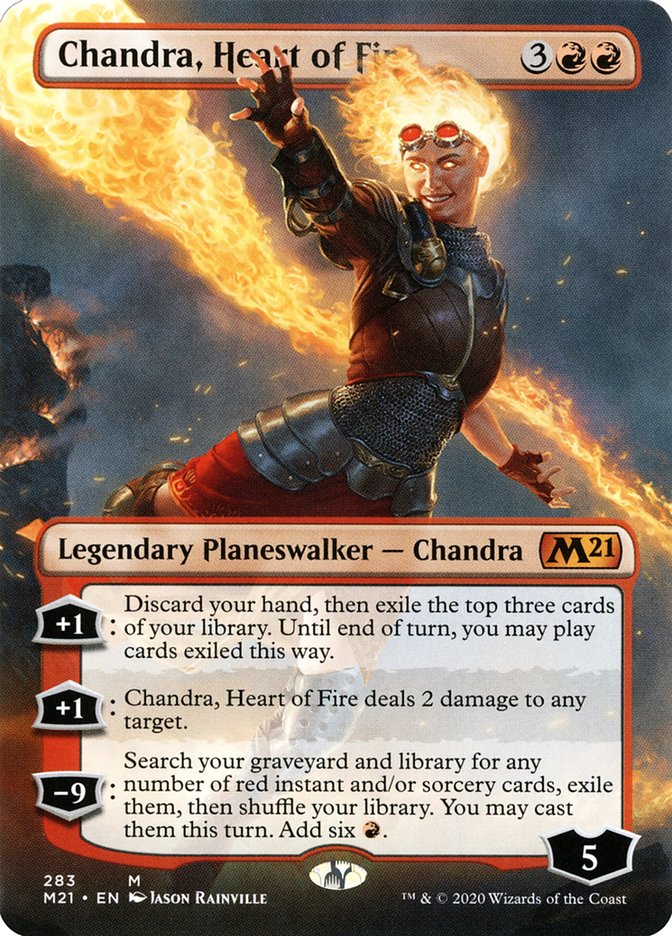 Chandra, Heart of Fire (Borderless) [Core Set 2021] | Gamer Loot