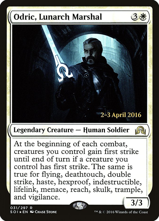 Odric, Lunarch Marshal [Shadows over Innistrad Prerelease Promos] | Gamer Loot