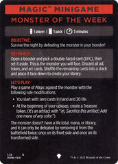 Monster of The Week (Magic Minigame) [Innistrad: Crimson Vow Minigame] | Gamer Loot