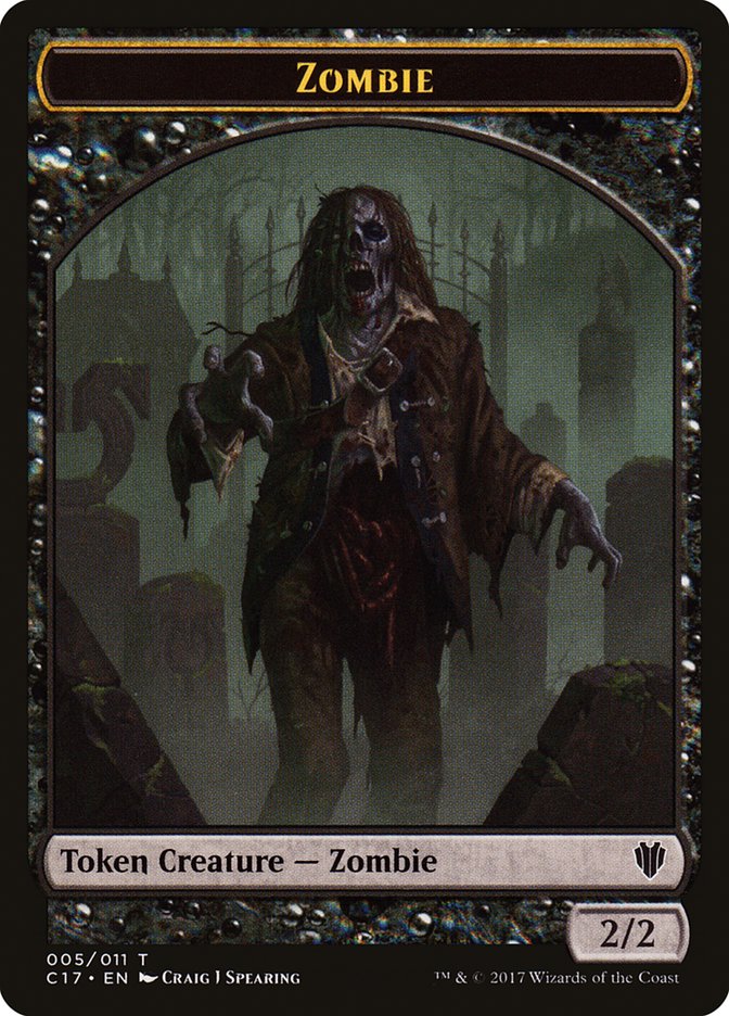 Vampire // Zombie Double-sided Token [Commander 2017 Tokens] | Gamer Loot