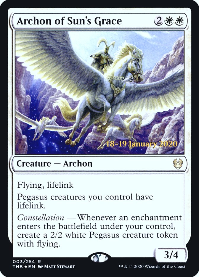 Archon of Sun's Grace [Theros Beyond Death Prerelease Promos] | Gamer Loot