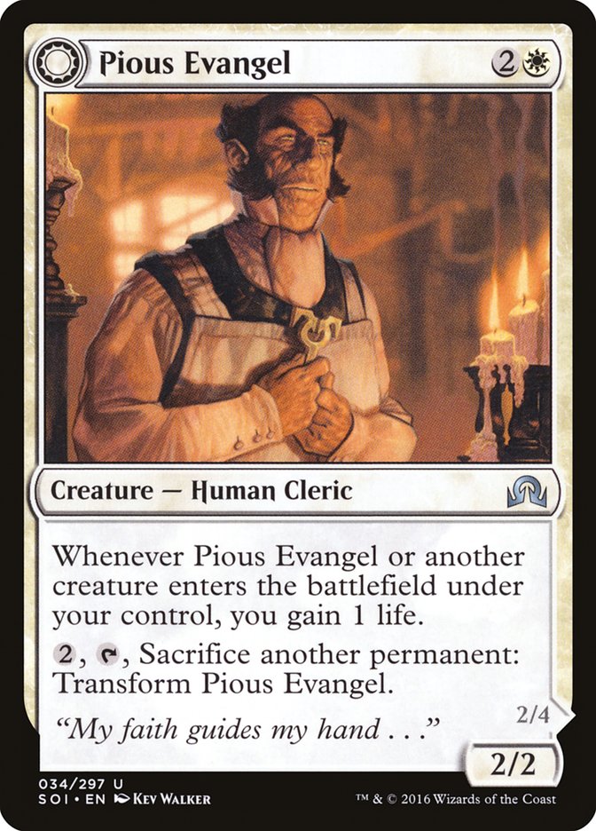 Pious Evangel // Wayward Disciple [Shadows over Innistrad] | Gamer Loot