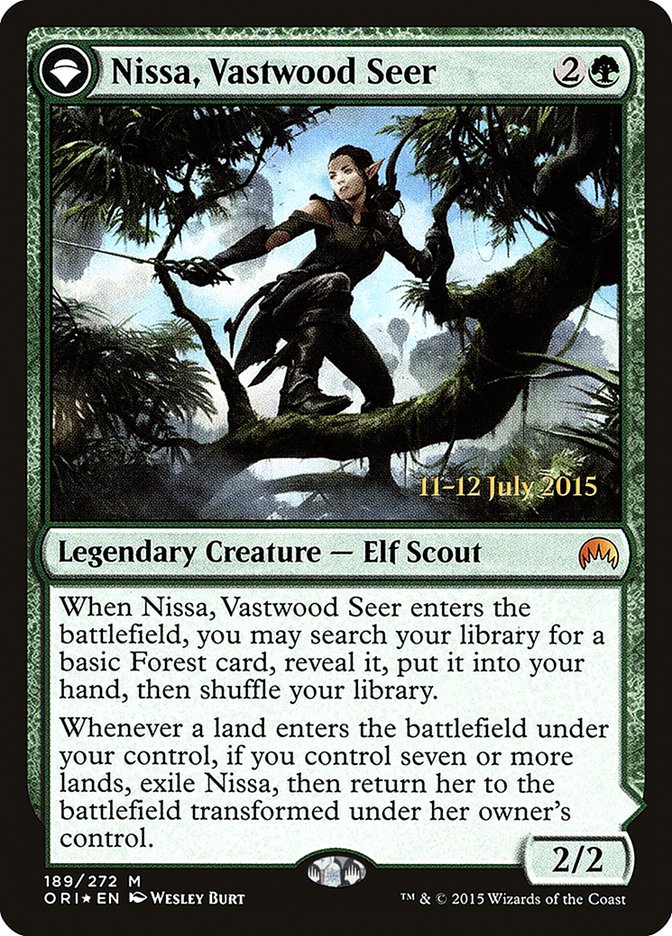 Nissa, Vastwood Seer // Nissa, Sage Animist [Magic Origins Prerelease Promos] | Gamer Loot