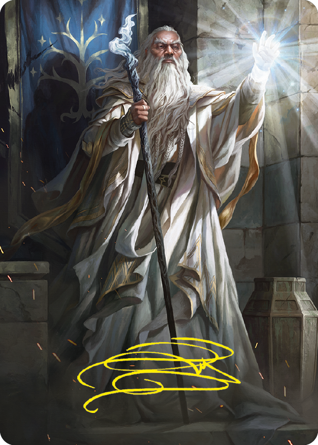 Gandalf the White Art Card (Gold-Stamped Signature) [The Lord of the Rings: Tales of Middle-earth Art Series] | Gamer Loot