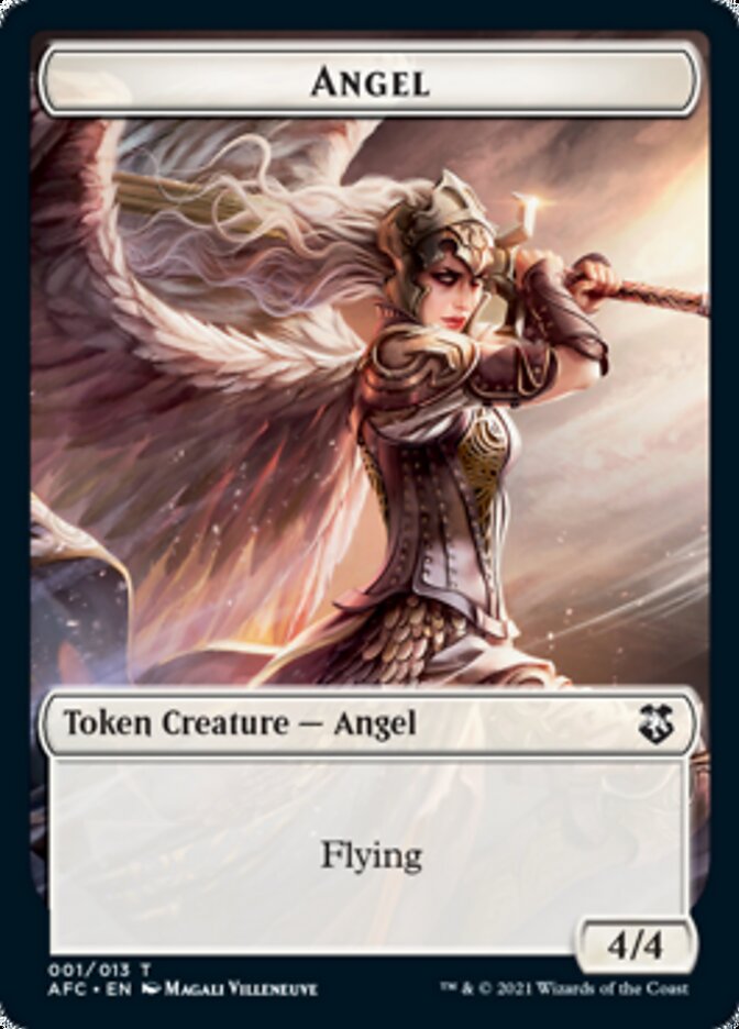 Angel // Saproling Double-sided Token [Dungeons & Dragons: Adventures in the Forgotten Realms Commander Tokens] | Gamer Loot