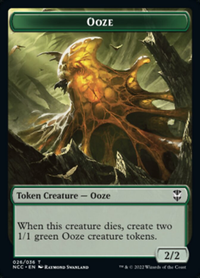 Ooze (026) // Treasure (015) Double-sided Token [Streets of New Capenna Commander Tokens] | Gamer Loot
