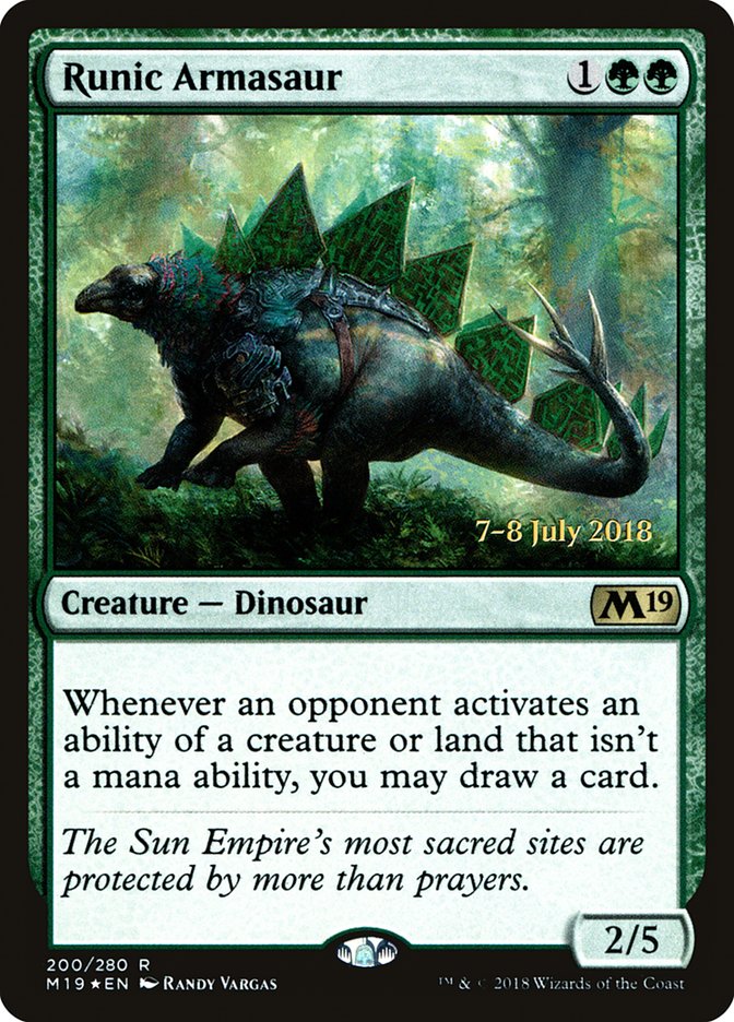 Runic Armasaur  [Core Set 2019 Prerelease Promos] | Gamer Loot