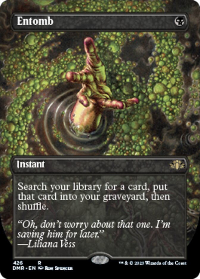 Entomb (Borderless Alternate Art) [Dominaria Remastered] | Gamer Loot