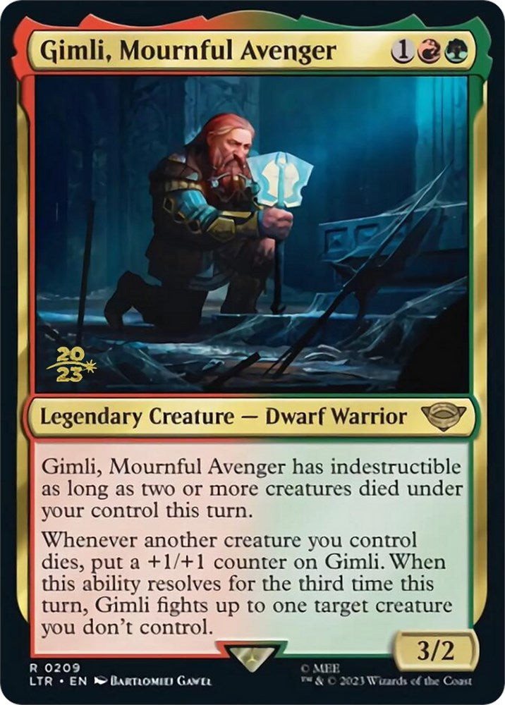 Gimli, Mournful Avenger [The Lord of the Rings: Tales of Middle-Earth Prerelease Promos] | Gamer Loot