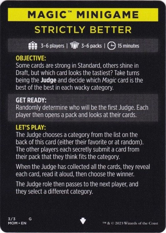 Strictly Better (Magic Minigame) [March of the Machine Minigame] | Gamer Loot