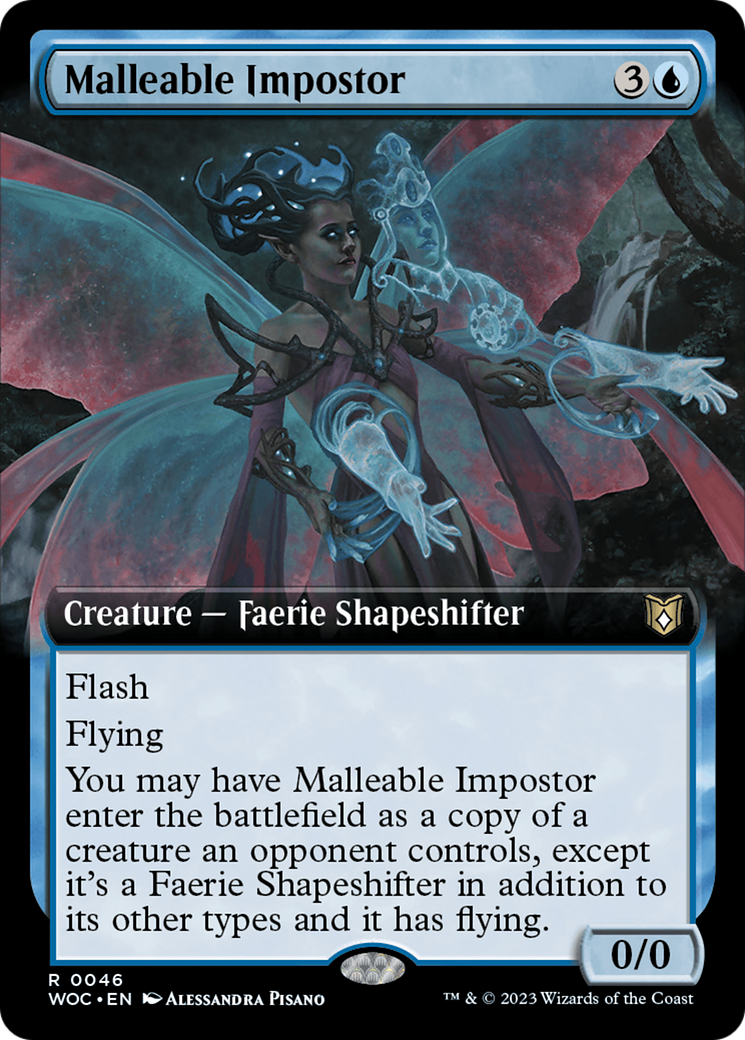 Malleable Impostor (Extended Art) [Wilds of Eldraine Commander] | Gamer Loot