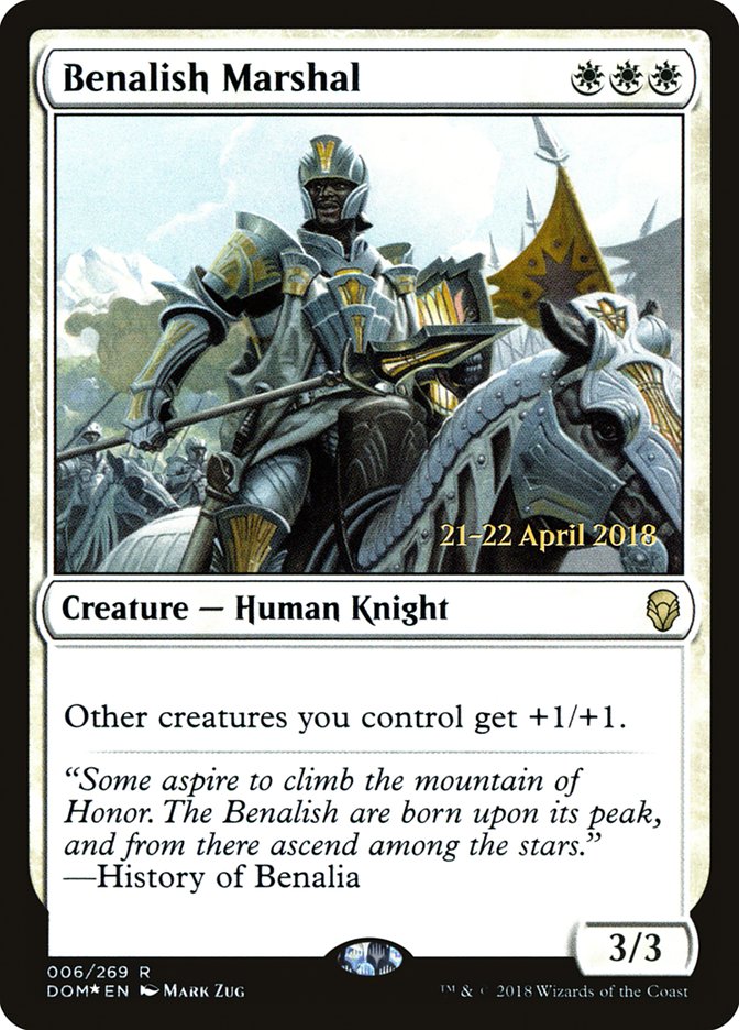 Benalish Marshal  [Dominaria Prerelease Promos] | Gamer Loot