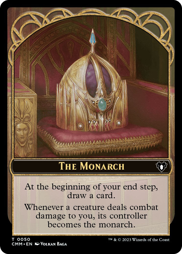 The Monarch // Elf Druid Double-Sided Token [Commander Masters Tokens] | Gamer Loot