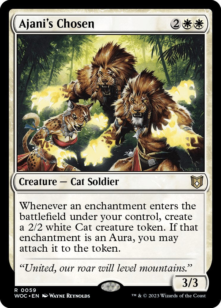 Ajani's Chosen [Wilds of Eldraine Commander] | Gamer Loot