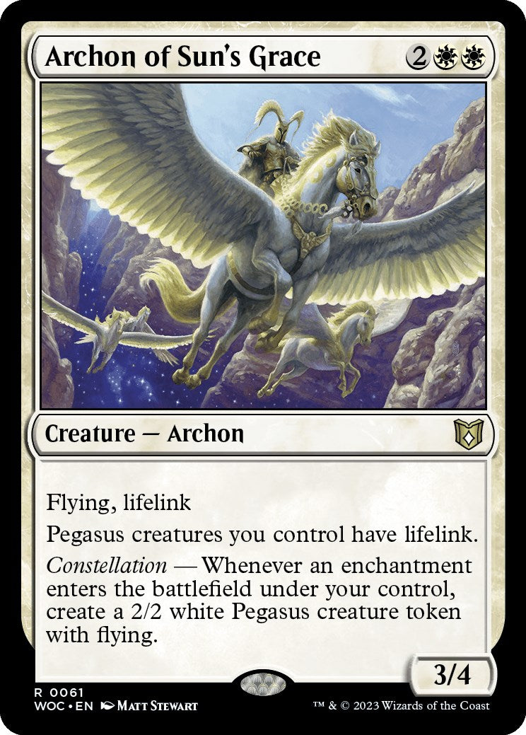 Archon of Sun's Grace [Wilds of Eldraine Commander] | Gamer Loot