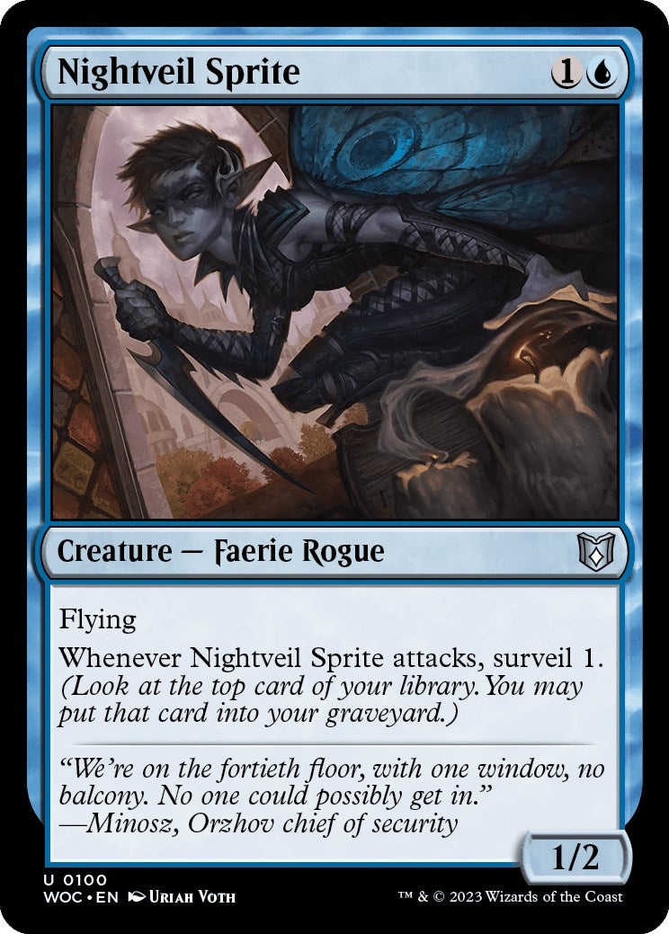 Nightveil Sprite [Wilds of Eldraine Commander] | Gamer Loot