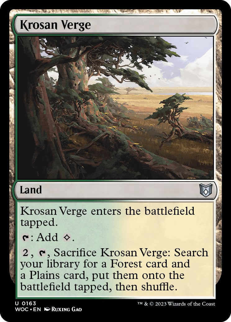 Krosan Verge [Wilds of Eldraine Commander] | Gamer Loot