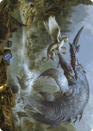 Horned Loch-Whale Art Card [Wilds of Eldraine Art Series] | Gamer Loot
