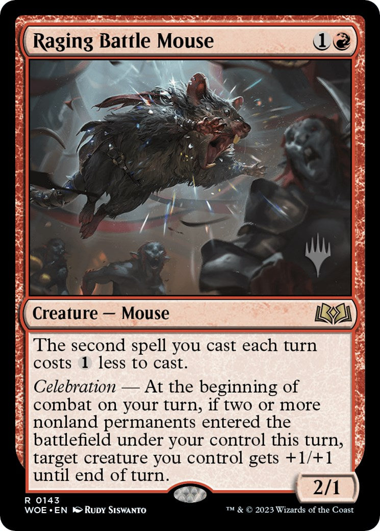 Raging Battle Mouse (Promo Pack) [Wilds of Eldraine Promos] | Gamer Loot