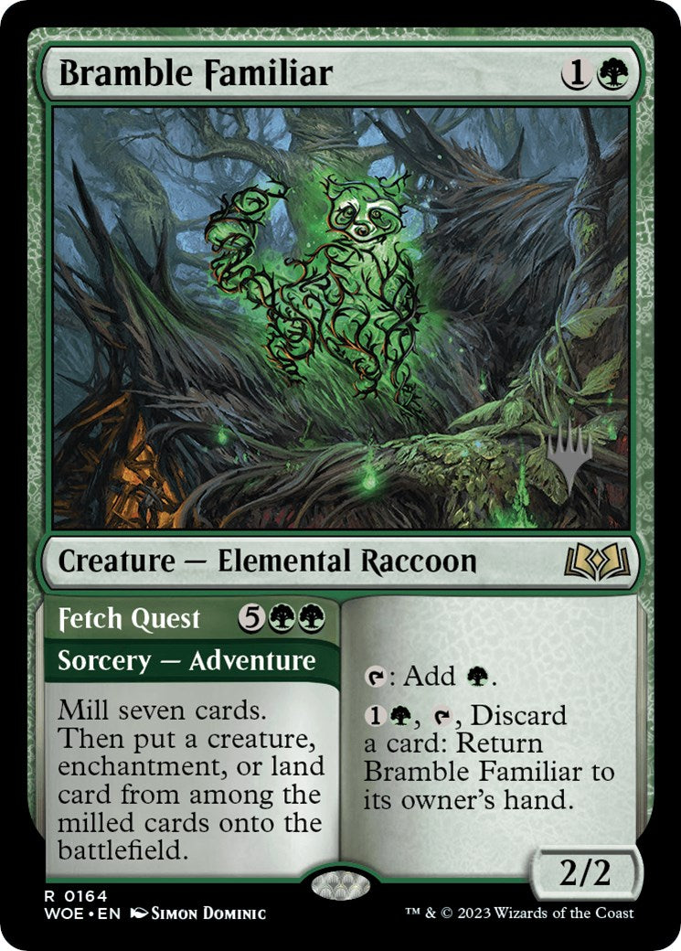 Bramble Familiar // Fetch Quest (Promo Pack) [Wilds of Eldraine Promos] | Gamer Loot