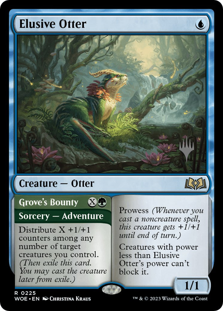 Elusive Otter // Grove's Bounty (Promo Pack) [Wilds of Eldraine Promos] | Gamer Loot