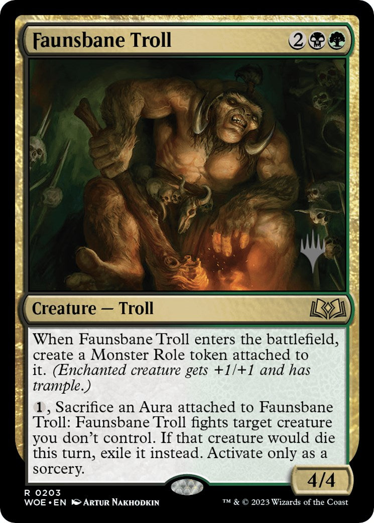 Faunsbane Troll (Promo Pack) [Wilds of Eldraine Promos] | Gamer Loot