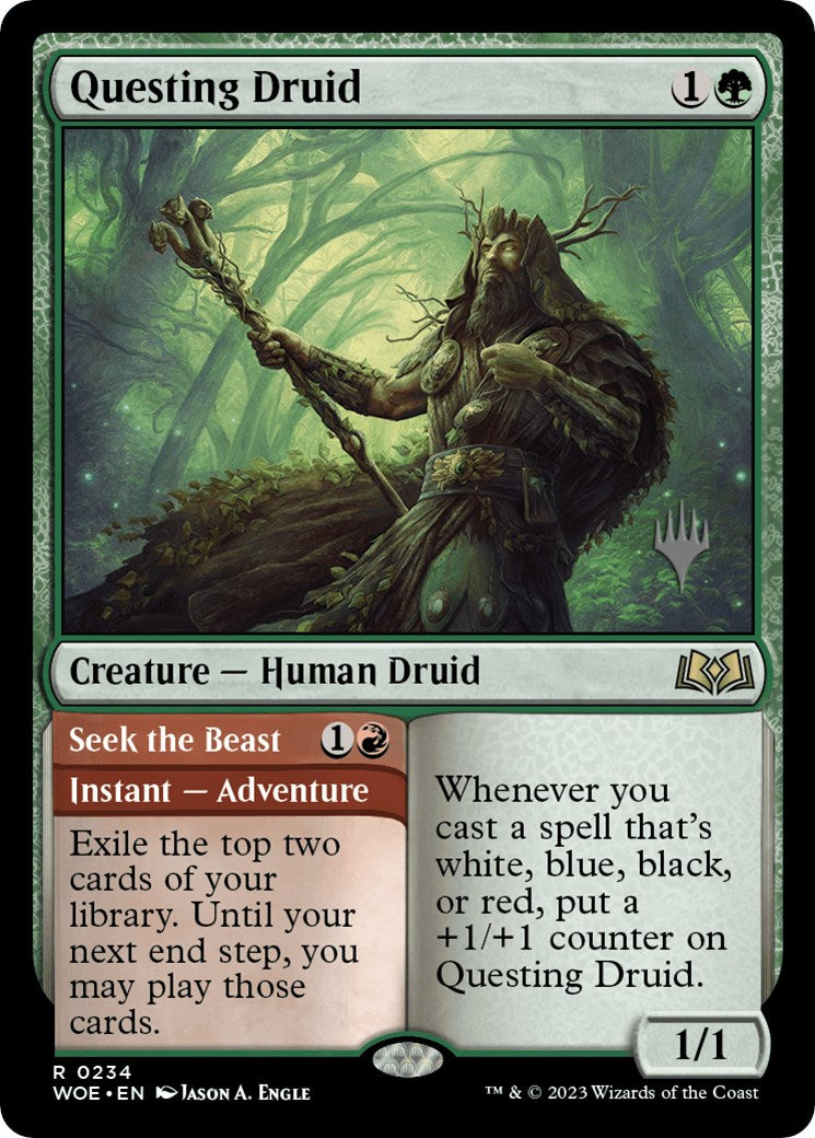 Questing Druid (Promo Pack) [Wilds of Eldraine Promos] | Gamer Loot