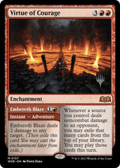 Virtue of Courage //Embereth Blaze (Promo Pack) [Wilds of Eldraine Promos] | Gamer Loot