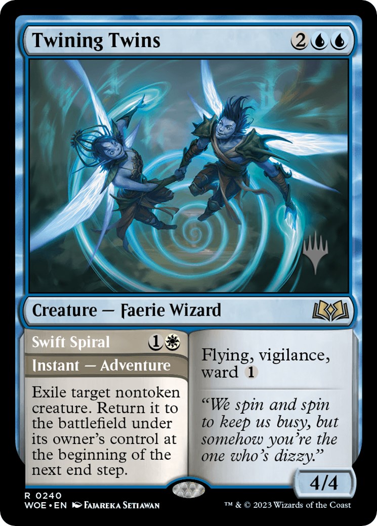 Twining Twins // Swift Spiral (Promo Pack) [Wilds of Eldraine Promos] | Gamer Loot