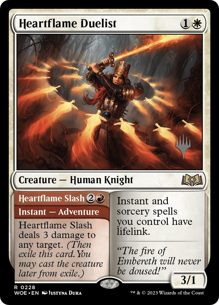 Heartflame Duelist // Heatflame Duelist (Promo Pack) [Wilds of Eldraine Promos] | Gamer Loot