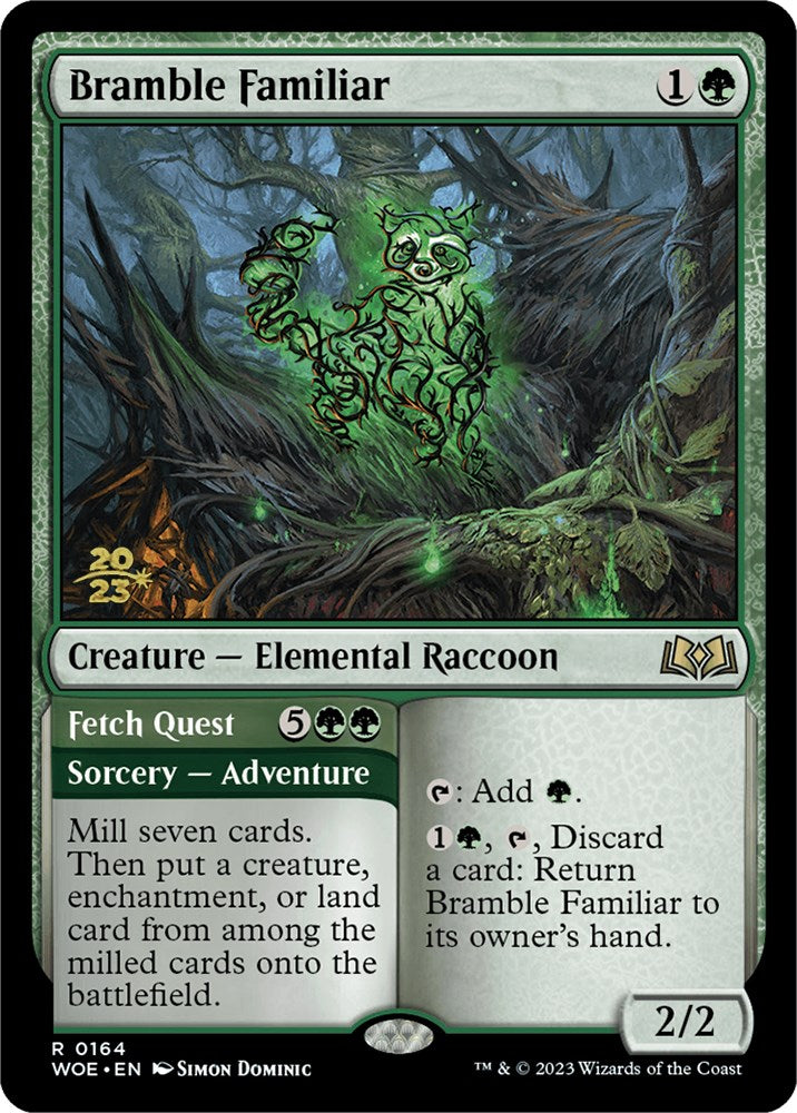 Bramble Familiar // Fetch Quest [Wilds of Eldraine Prerelease Promos] | Gamer Loot