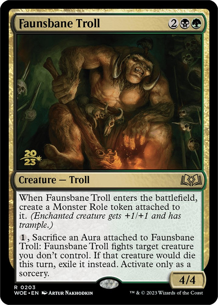 Faunsbane Troll [Wilds of Eldraine Prerelease Promos] | Gamer Loot