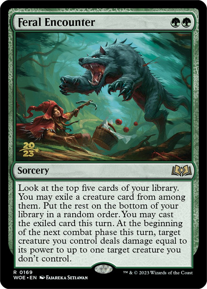 Feral Encounter [Wilds of Eldraine Prerelease Promos] | Gamer Loot