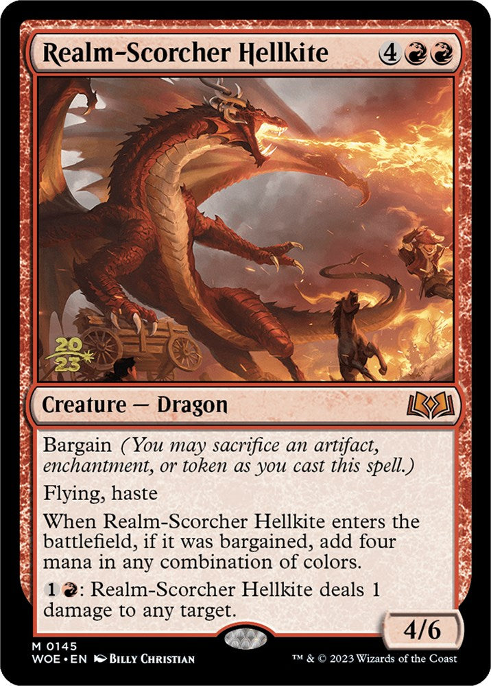 Realm-Scorcher Hellkite [Wilds of Eldraine Prerelease Promos] | Gamer Loot