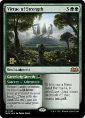 Virtue of Strength // Garenbrig Growth (Promo Pack) [Wilds of Eldraine Promos] | Gamer Loot