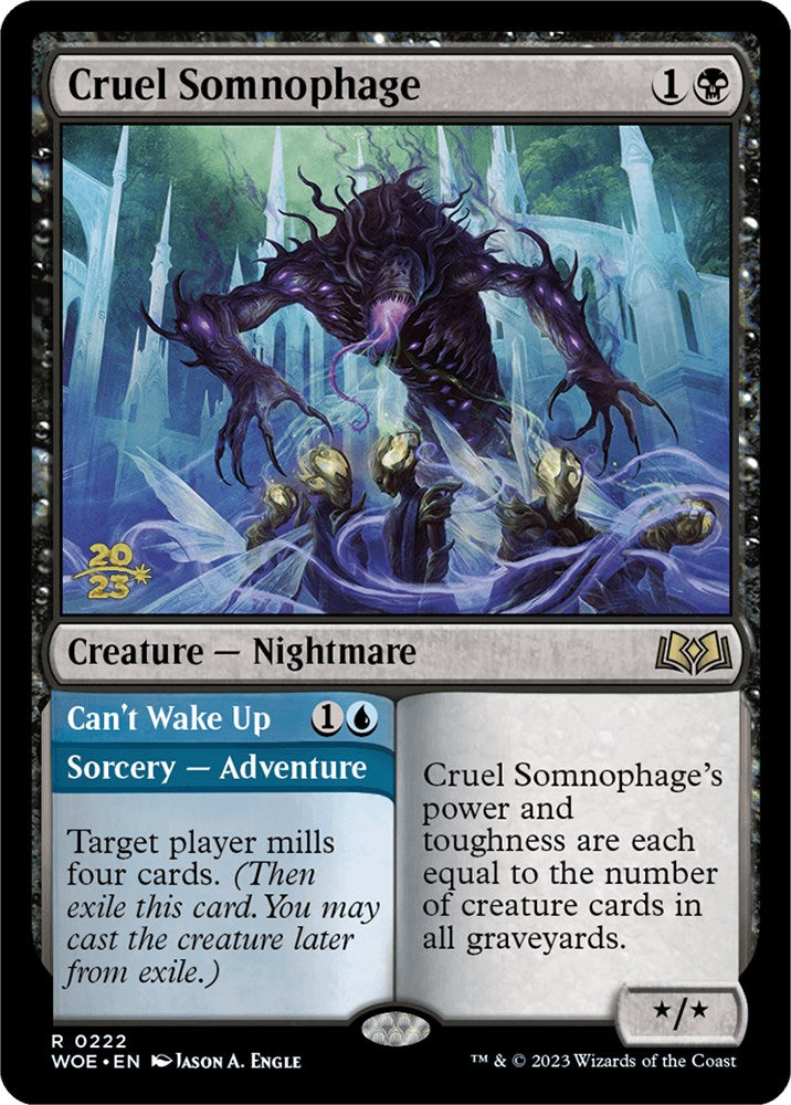 Cruel Somnophage // Can't Wake Up [Wilds of Eldraine Prerelease Promos] | Gamer Loot