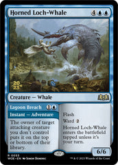 Horned Loch-Whale // Lagoon Breach (Promo Pack) [Wilds of Eldraine Promos] | Gamer Loot