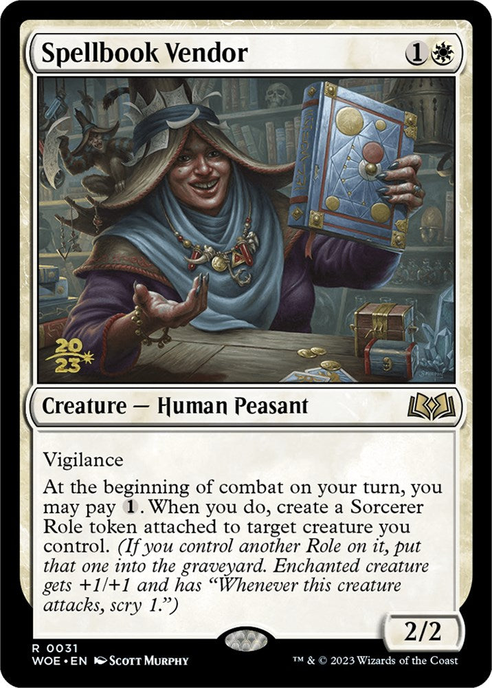 Spellbook Vendor [Wilds of Eldraine Prerelease Promos] | Gamer Loot