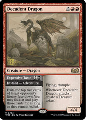 Decadent Dragon // Expensive Taste (Promo Pack) [Wilds of Eldraine Promos] | Gamer Loot