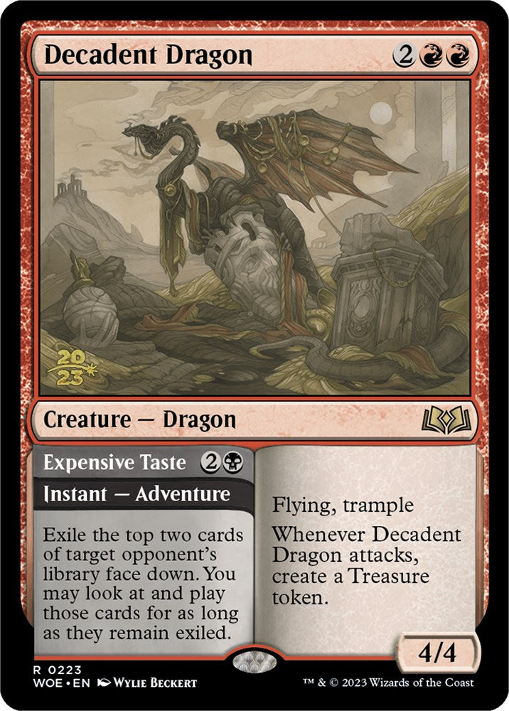 Decadent Dragon // Expensive Taste [Wilds of Eldraine Prerelease Promos] | Gamer Loot